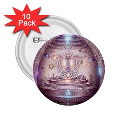 Cosmic Egg Sacred Geometry Art 2 25  Buttons (10 Pack)  by Grandong