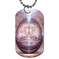 Cosmic Egg Sacred Geometry Art Dog Tag (one Side) by Grandong