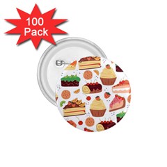 Dessert And Cake For Food Pattern 1 75  Buttons (100 Pack)  by Grandong
