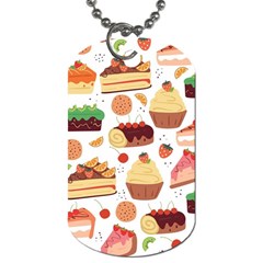 Dessert And Cake For Food Pattern Dog Tag (two Sides) by Grandong