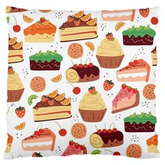 Dessert And Cake For Food Pattern Large Cushion Case (one Side) by Grandong