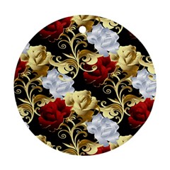 Roses Seamless Pattern Ornament (round)