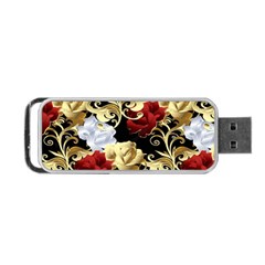 Roses Seamless Pattern Portable Usb Flash (two Sides) by Grandong