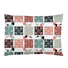 Mint Black Coral Heart Paisley Pillow Case by Grandong