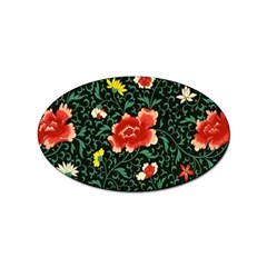 Background Vintage Japanese Design Sticker (Oval)