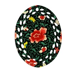 Background Vintage Japanese Design Ornament (Oval Filigree)