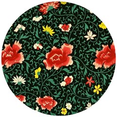 Background Vintage Japanese Design Wooden Puzzle Round