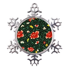 Background Vintage Japanese Design Metal Large Snowflake Ornament