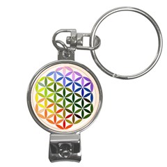 Mandala Rainbow Colorful Nail Clippers Key Chain