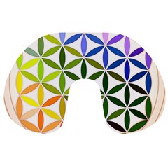 Mandala Rainbow Colorful Travel Neck Pillow by Grandong