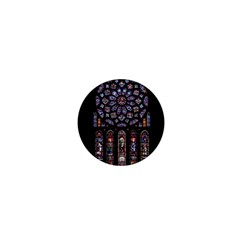 Chartres Cathedral Notre Dame De Paris Stained Glass 1  Mini Magnets by Grandong