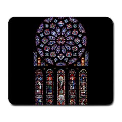 Chartres Cathedral Notre Dame De Paris Stained Glass Large Mousepad by Grandong