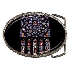 Chartres Cathedral Notre Dame De Paris Stained Glass Belt Buckles by Grandong
