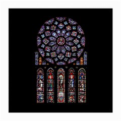 Chartres Cathedral Notre Dame De Paris Stained Glass Medium Glasses Cloth by Grandong