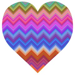 Pattern Chevron Zigzag Background Wooden Puzzle Heart by Grandong