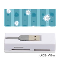 Gardenia Flowers White Blue Memory Card Reader (stick) by Grandong