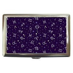 Vector Seamless Dark Zodiac Sign Star Symbol Pattern Cigarette Money Case by Grandong