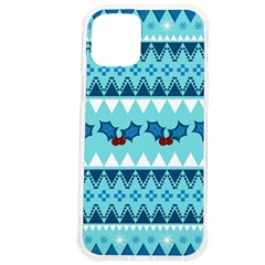 Blue Christmas Vintage Ethnic Seamless Pattern Iphone 12 Pro Max Tpu Uv Print Case by Grandong