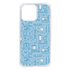 Dentist Blue Seamless Pattern Iphone 14 Pro Max Tpu Uv Print Case by Grandong