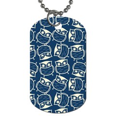 Cute Seamless Owl Background Pattern Dog Tag (one Side)