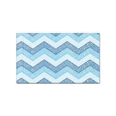Seamless Pattern Of Cute Summer Blue Line Zigzag Sticker Rectangular (10 Pack) by Grandong