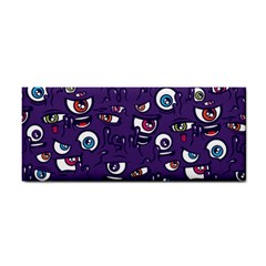 Eye Artwork Decor Eyes Pattern Purple Form Backgrounds Illustration Hand Towel by Grandong