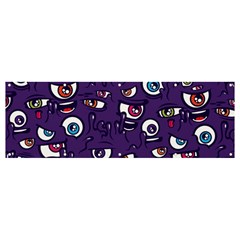 Eye Artwork Decor Eyes Pattern Purple Form Backgrounds Illustration Banner And Sign 12  X 4  by Grandong
