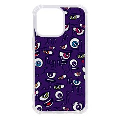 Eye Artwork Decor Eyes Pattern Purple Form Backgrounds Illustration Iphone 13 Pro Tpu Uv Print Case by Grandong