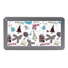 Christmas Themed Collage Winter House New Year Memory Card Reader (mini)