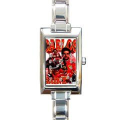 Carlos Sainz Rectangle Italian Charm Watch