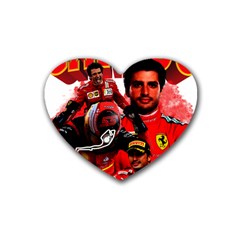 Carlos Sainz Rubber Heart Coaster (4 Pack)