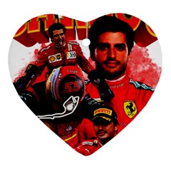 Carlos Sainz Heart Ornament (two Sides)