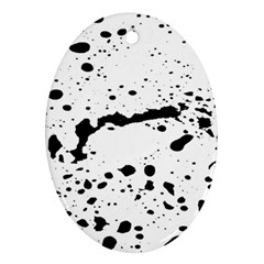 Monochrome Mirage  Oval Ornament (two Sides) by dflcprintsclothing