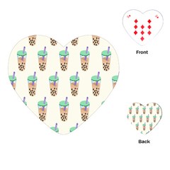 Cute Boba Playing Cards Single Design (heart) by artworkshop