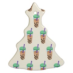Cute Boba Christmas Tree Ornament (two Sides) by artworkshop