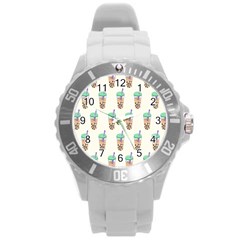 Cute Boba Round Plastic Sport Watch (l)