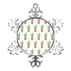 Cute Boba Metal Small Snowflake Ornament by artworkshop