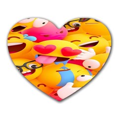 Wallpaper Emoji Heart Mousepad