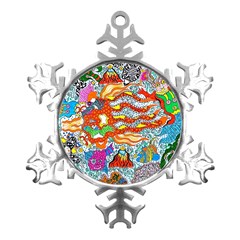 Supersonic Mermaid Chaser Metal Small Snowflake Ornament by chellerayartisans