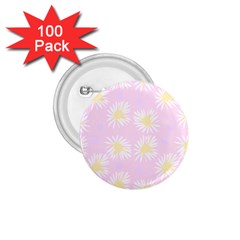 Mazipoodles Bold Daisies Pink 1 75  Buttons (100 Pack) 