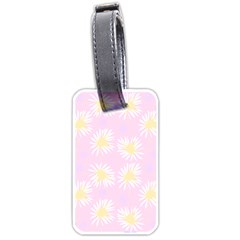Mazipoodles Bold Daisies Pink Luggage Tag (one Side) by Mazipoodles
