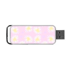 Mazipoodles Bold Daisies Pink Portable Usb Flash (one Side) by Mazipoodles