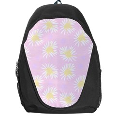 Mazipoodles Bold Daisies Pink Backpack Bag by Mazipoodles