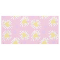 Mazipoodles Bold Daisies Pink Banner And Sign 8  X 4  by Mazipoodles