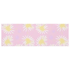 Mazipoodles Bold Daisies Pink Banner and Sign 9  x 3 