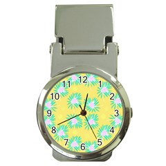 Mazipoodles Bold Daises Yellow Money Clip Watches