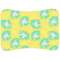 Mazipoodles Bold Daises Yellow Velour Seat Head Rest Cushion by Mazipoodles