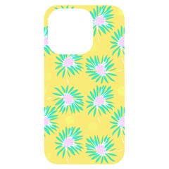 Mazipoodles Bold Daises Yellow Iphone 14 Pro Black Uv Print Case by Mazipoodles