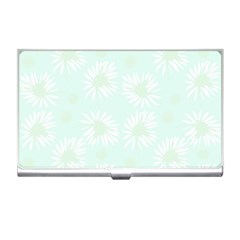 Mazipoodles Bold Daisies Spearmint Business Card Holder