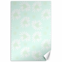 Mazipoodles Bold Daisies Spearmint Canvas 24  X 36  by Mazipoodles